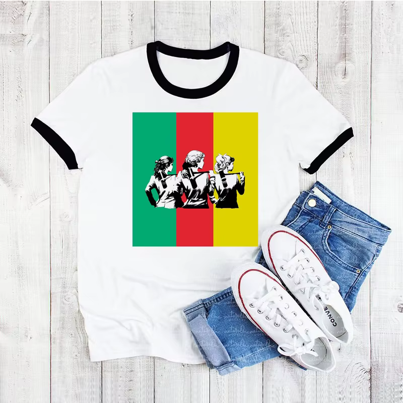 T-shirt Heathers pour femmes, humoristique et à la mode, imprimé graphique musical, été