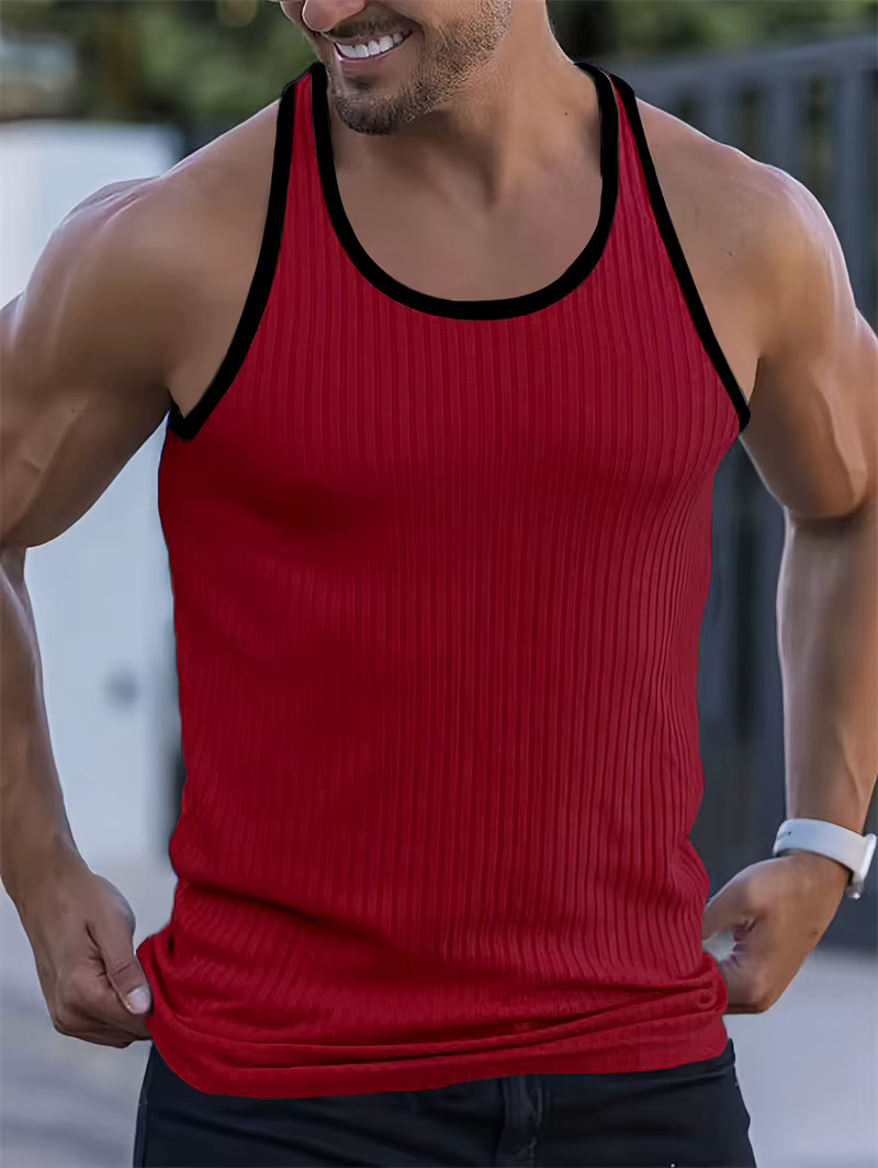 Débardeur fitness d'été pour hommes, T-shirt sans manches, pull respirant, maillot de corps de sport