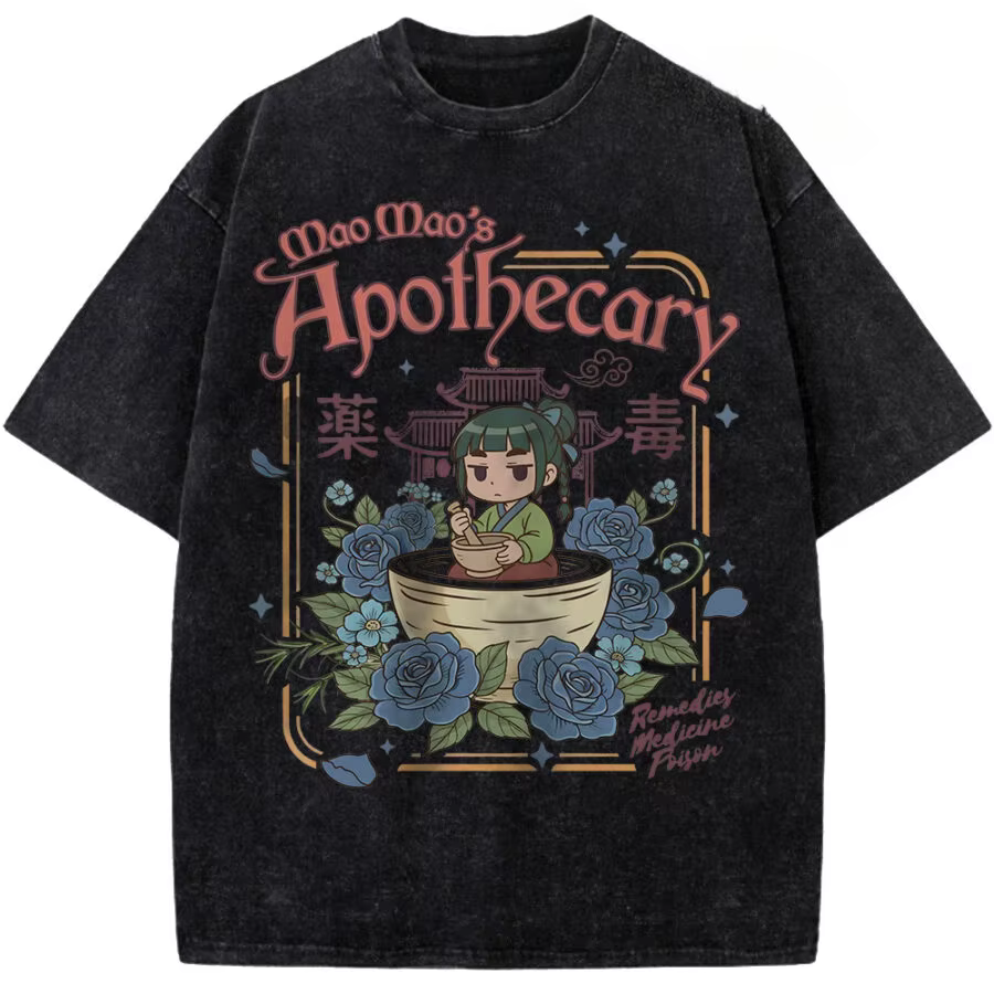 Maomao The Apothecary Diaries T-shirt graphique décontracté en coton pour hommes et femmes, T-shirt