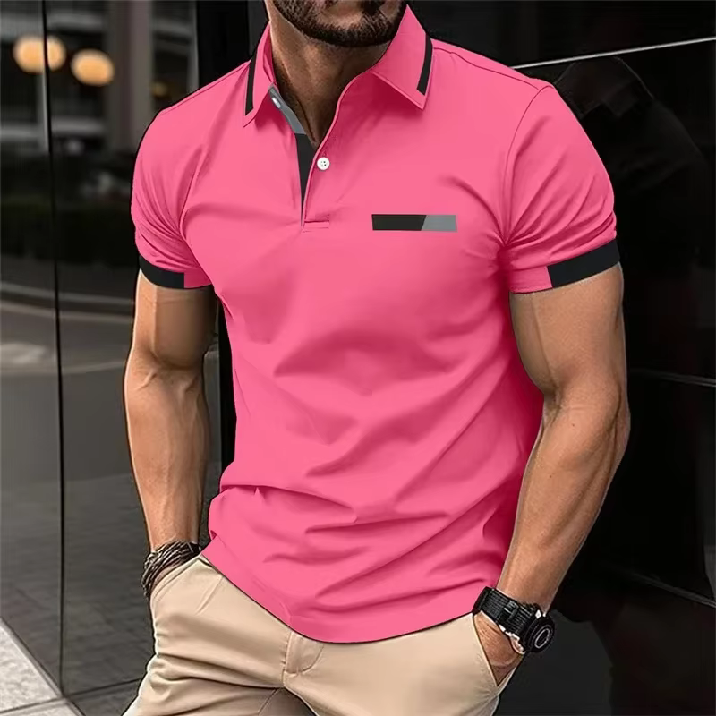 T-shirt de sport décontracté pour homme, t-shirt de sport de course à pied, t-shirt polo à manches c