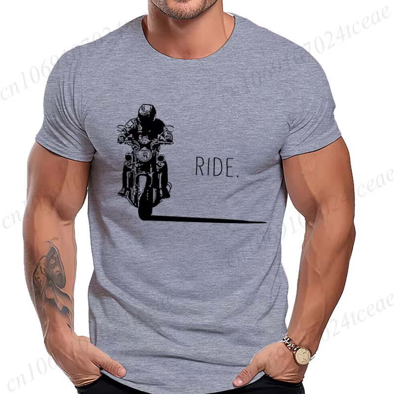 Hommes décontracté moto graphique T-Shirts homme rue été Harajuku t-shirt moto Racer Vintage rétro v
