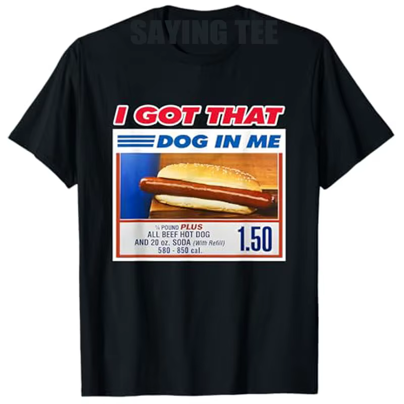 T-shirt humoristique à manches courtes, j'ai eu ce chien en moi, blague marrante, blague Industries 