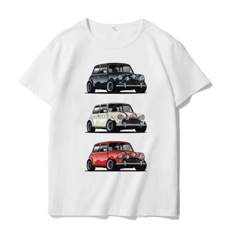 Le Trio italien Mini Cooper mode graphique t-shirts voiture T-Shirt coton grande taille à manches co