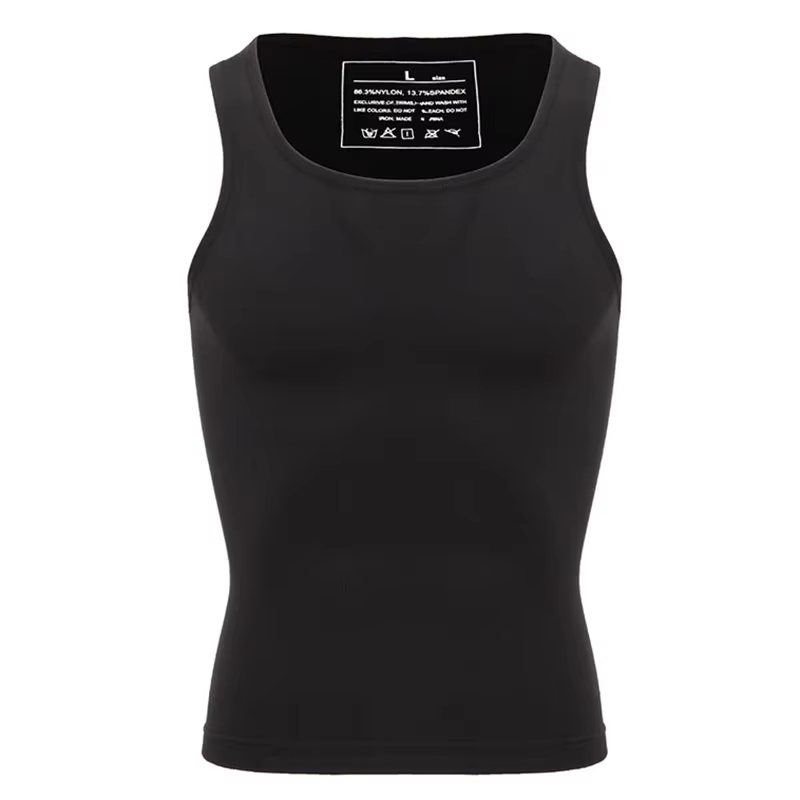 Hommes minceur corps Shaper Shapewear Abs ventre Compression chemise pour cacher la gynécologie Moob