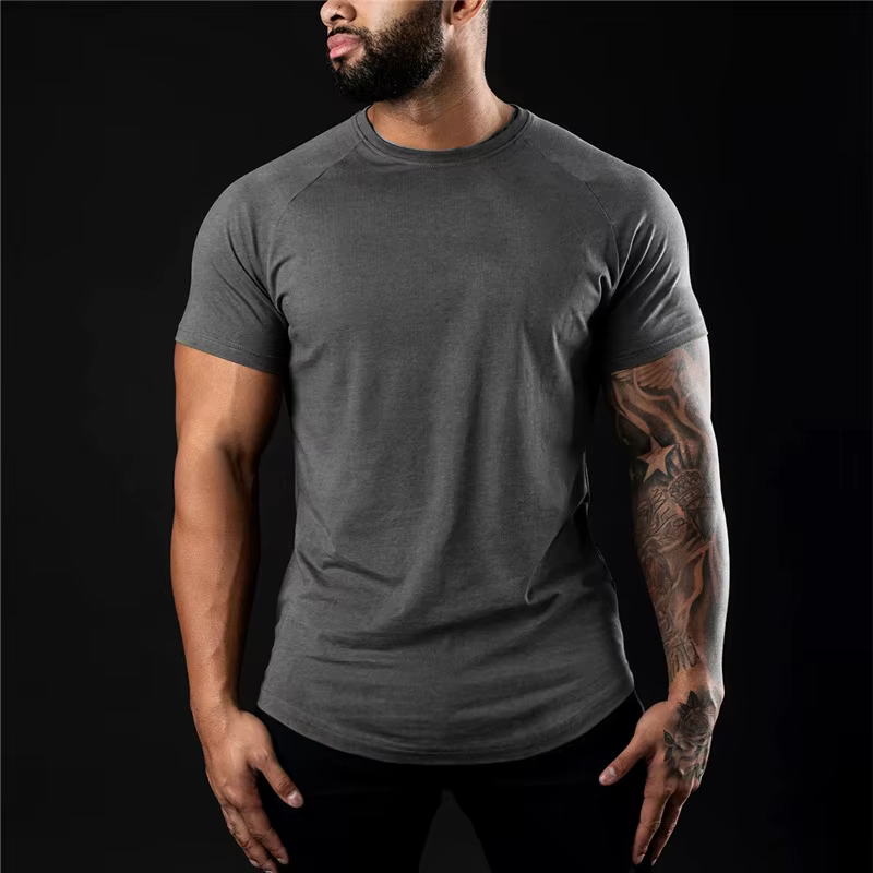 T-shirt en coton été hommes athloisir entraînement à manches courtes Muscle Fitness T-shirt de haute