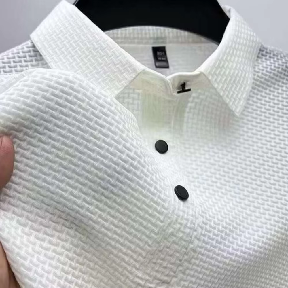 2025 nouvelle chemise POLO Cool pour hommes tenue décontracté revers boutonné couleur unie hommes ch