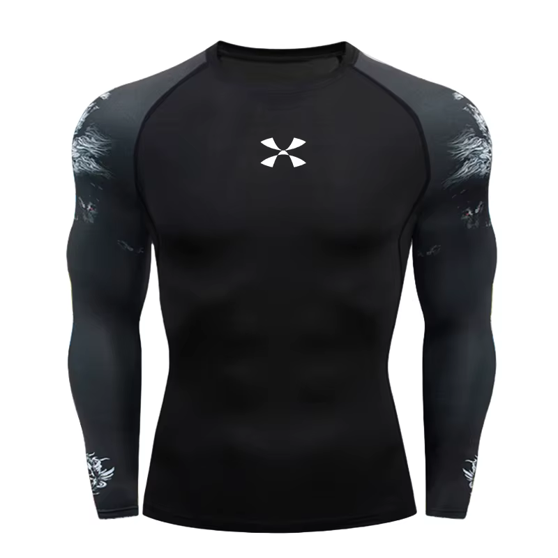 T-shirt de compression pour homme Cody Lundin, séchage rapide, anti-UV, coupe ajustée, pour la gym, 
