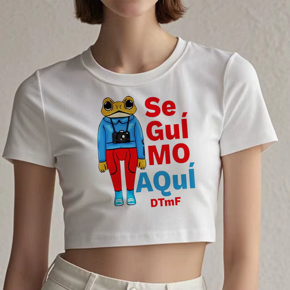 Crop top Bad Bunny, style grunge shoujo, été années 2000, streetwear, esthétique mignonne, gothique,