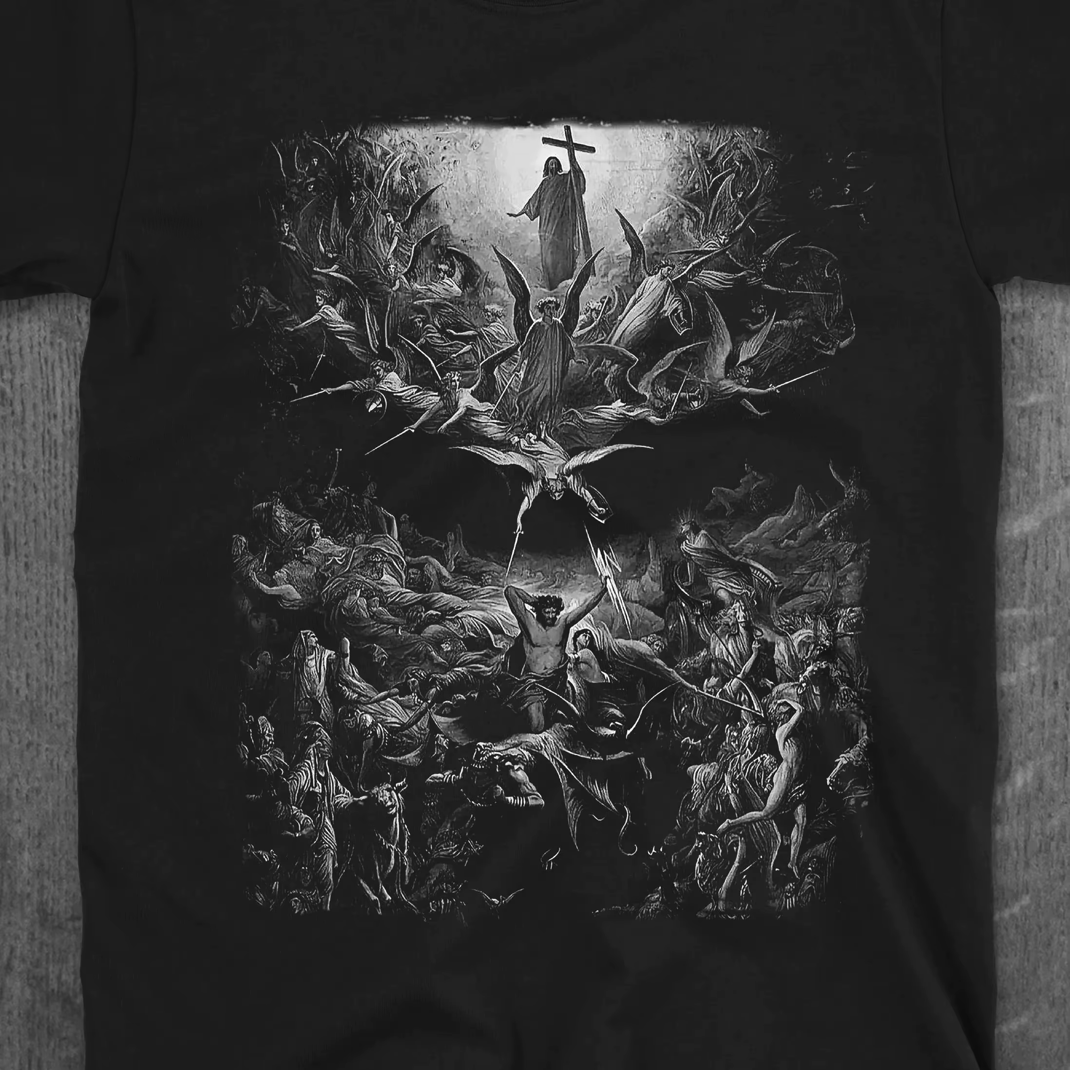 Meilleure vente mode nouveau T-Shirt Triumph chrétien |   Gustave Doré T-shirt d'art religieux |   A