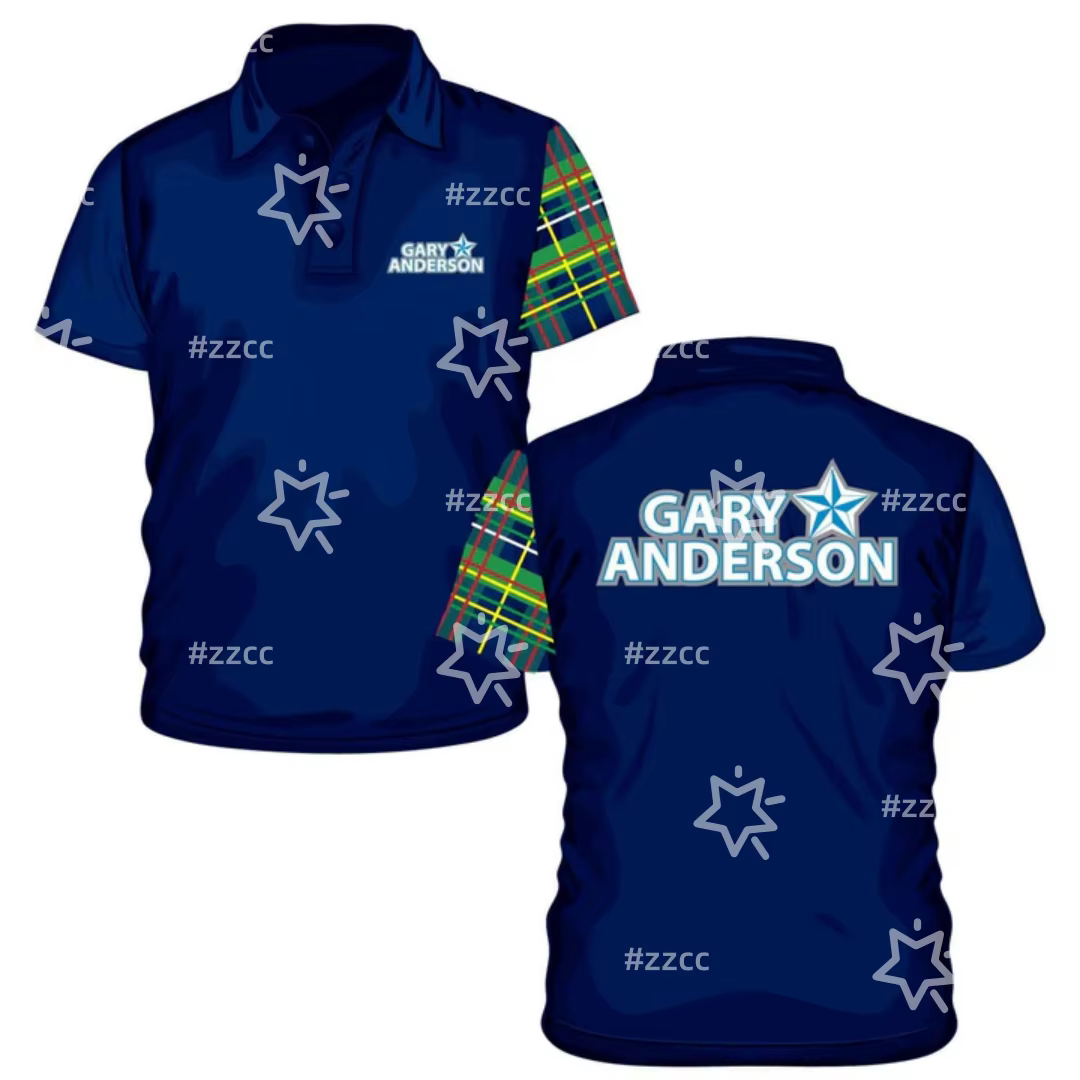 Maillot réplique Gary Anderson 2026, polo zippé, t-shirt de sport à séchage rapide pour homme, vêtem
