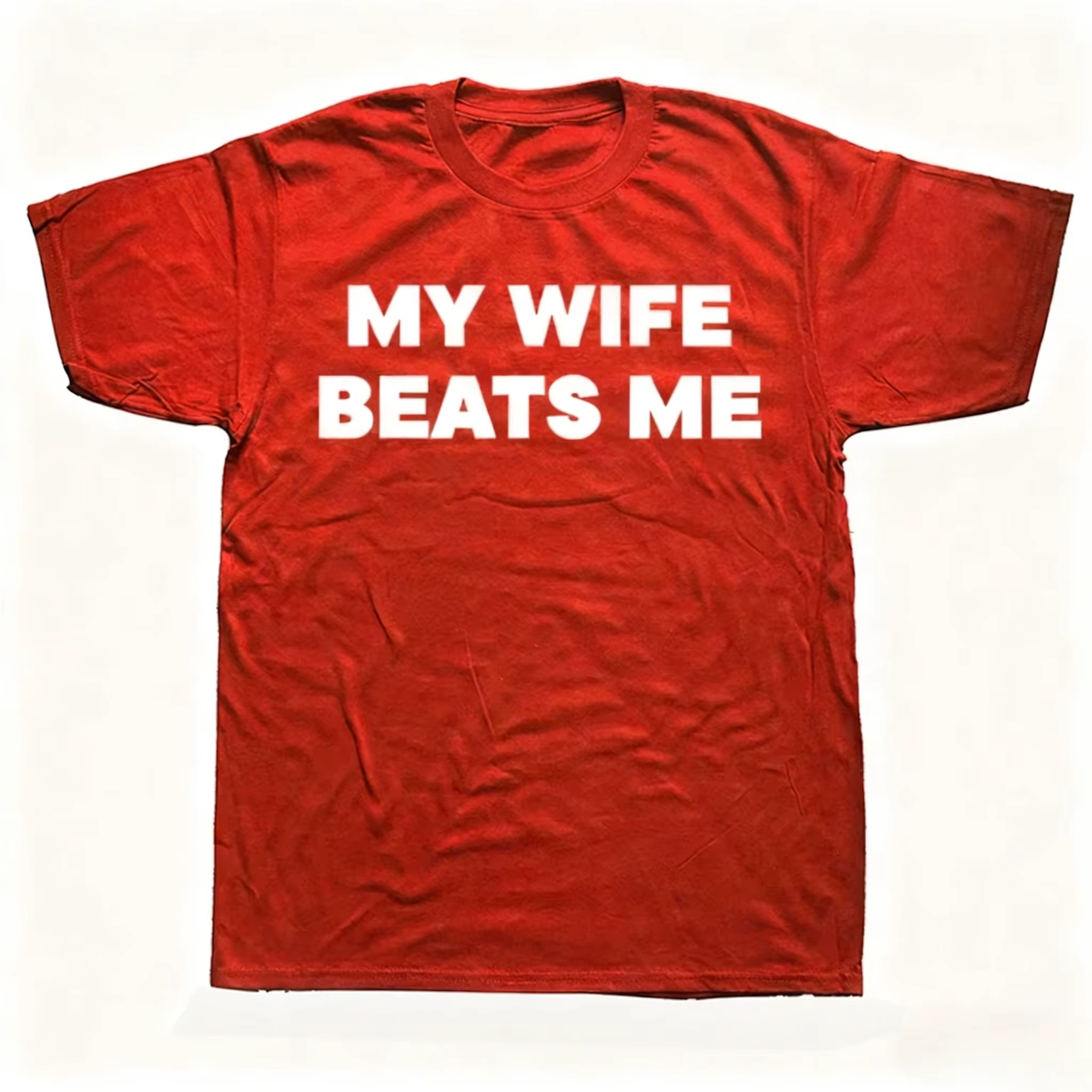 T-shirts graphiques drôles MY WIFE BEATS ME pour hommes et femmes, t-shirt décontracté à la mode 100