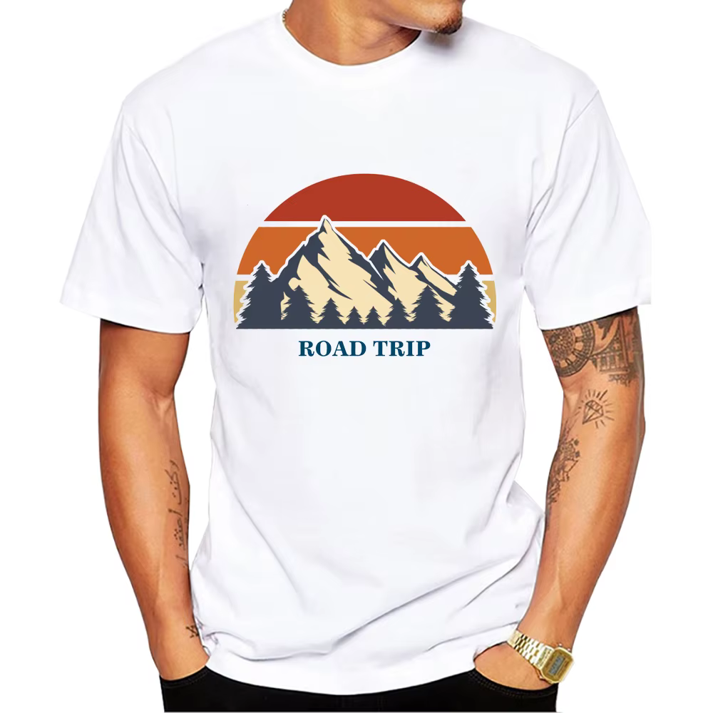 TEEHUB-T-shirt manches courtes pour homme, cool, à la mode, réunion de famille, voyage sur la route,