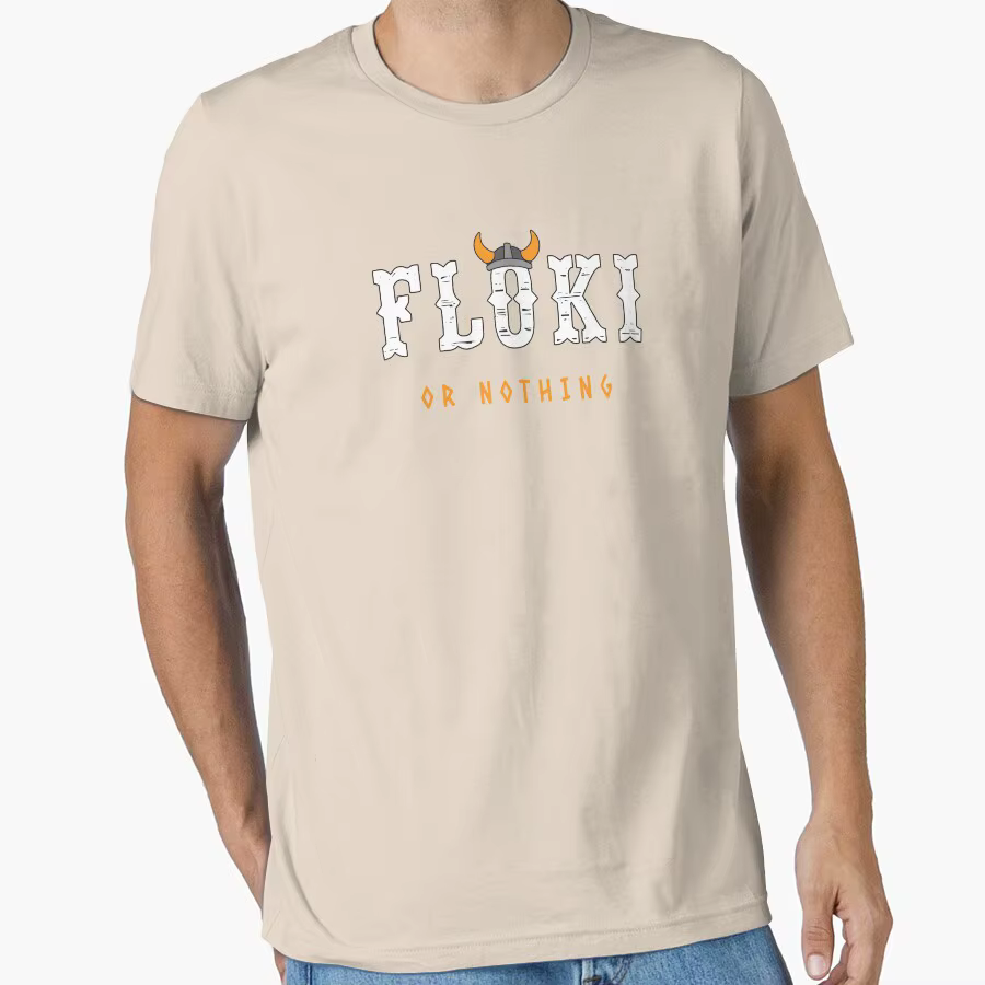 Floki ou rien Crypto crypto-monnaie 100% coton imprimé t-shirt pour hommes grande taille hauts pour 