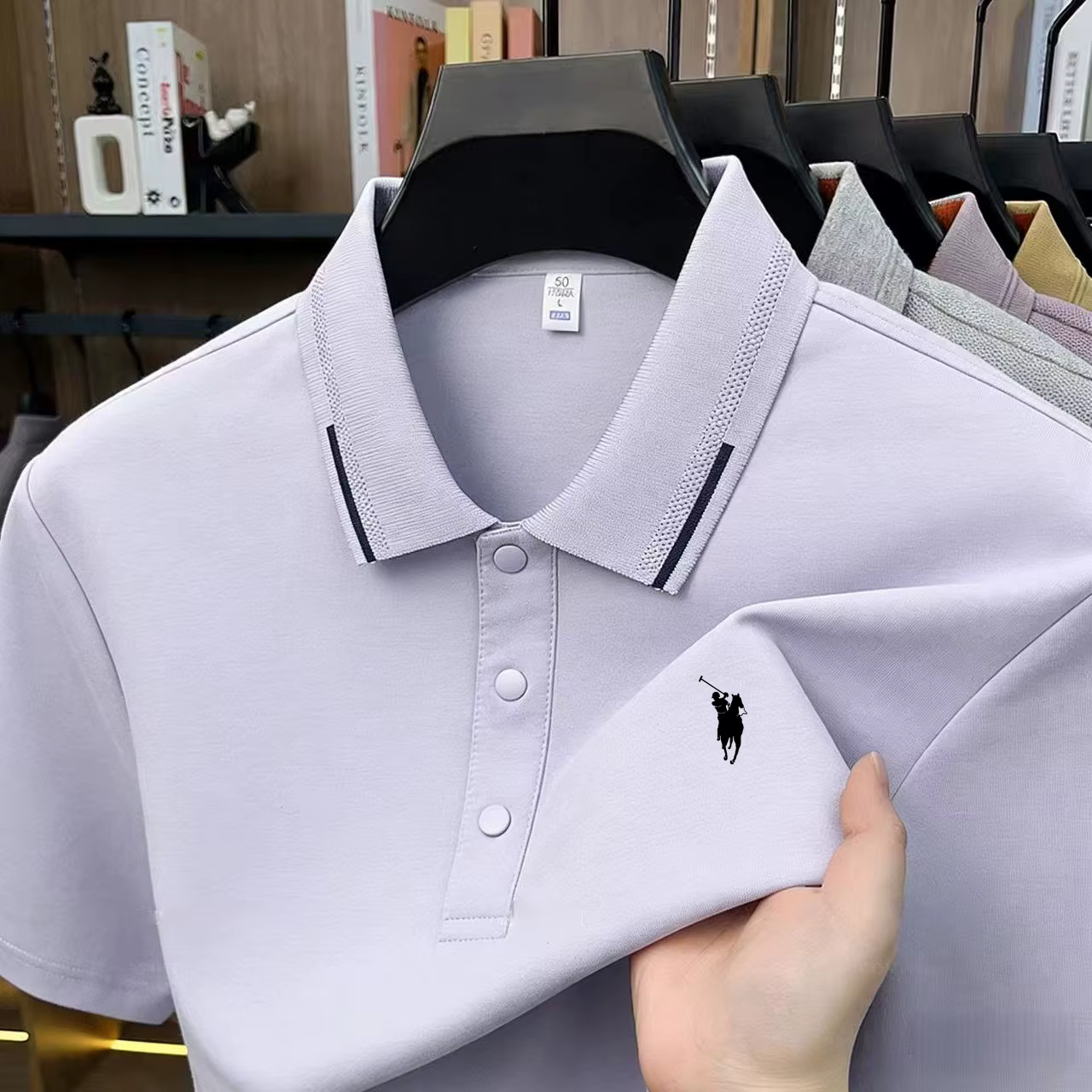 Polo à manches courtes 100% coton pur, marque de luxe haut de gamme, broderie Paul Pony, t-shirt déc