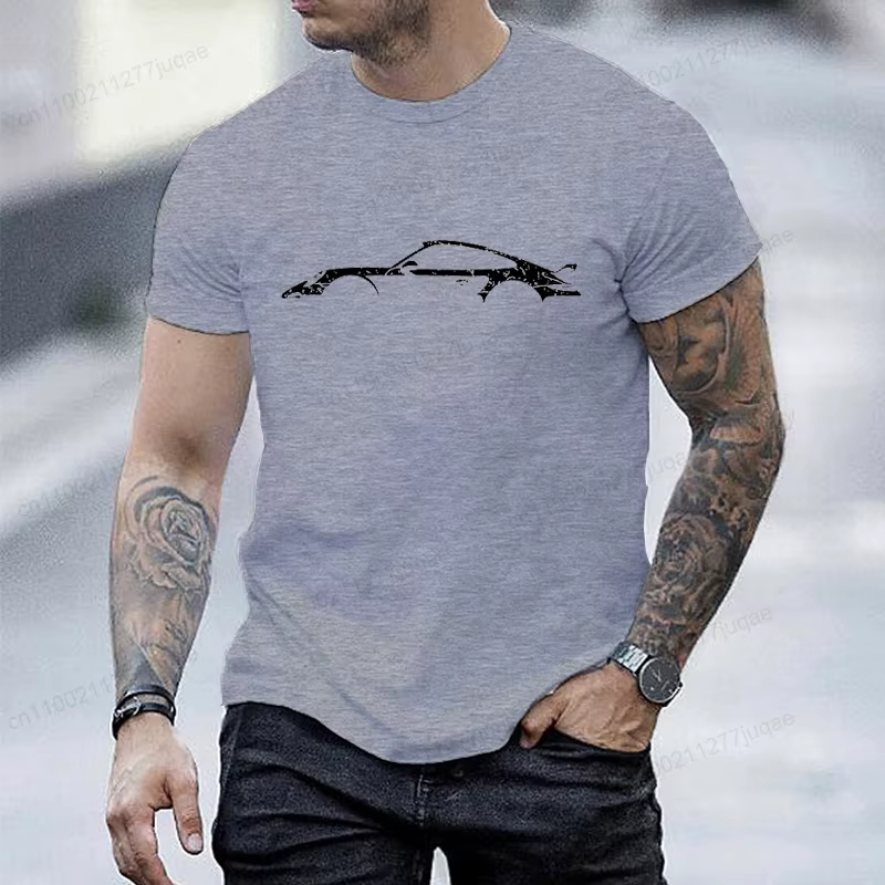 T-shirt de style minimaliste pour hommes et femmes, t-shirts à manches courtes à col rond, T-shirts