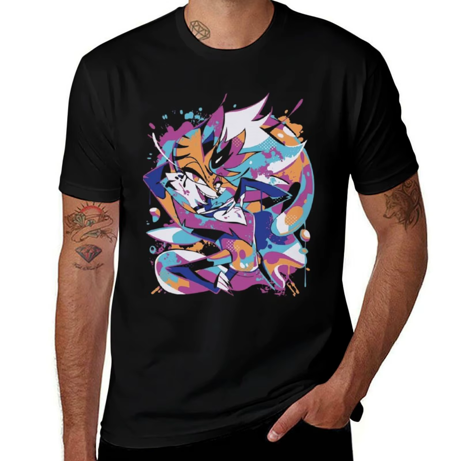 Helluva Boss Queen Bee/Beelzebub Pop Art T-Shirt surdimensionné graphique T-Shirt blanks hippie vête
