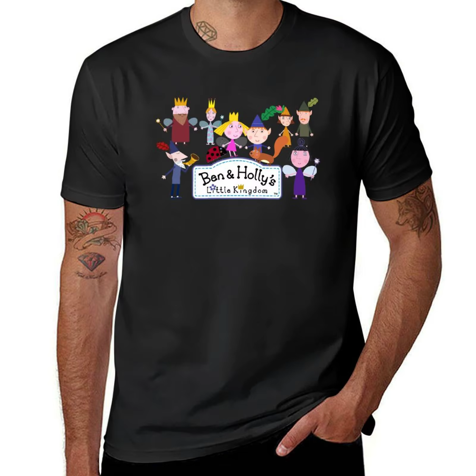 T-shirt du petit royaume de Ben et Holly pour homme, sublime fruits du métier à tisser, coutumes