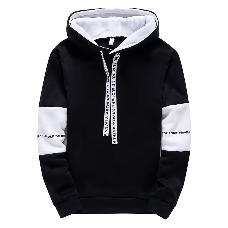 Sweat à capuche pour hommes à manches longues impression décontractée avec lettre sweats nouveau pri