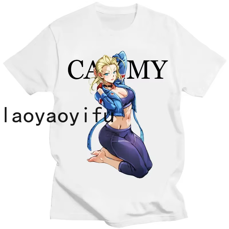 T-shirt de boxe Hadouken pour hommes et femmes, Streetwear classique, Street Fighter, 6 Cammy, White
