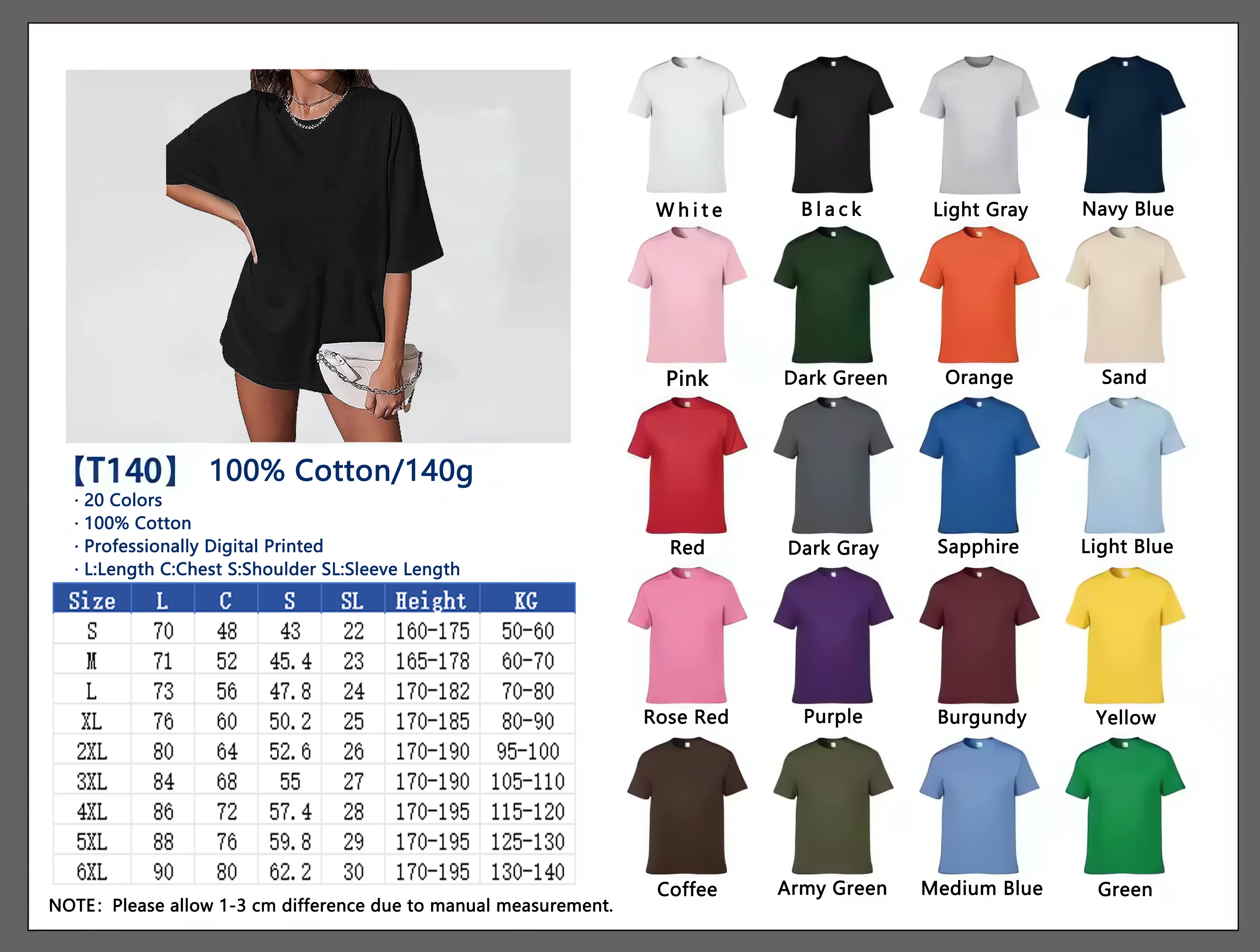 T-shirt Anime en coton toutes tailles, cadeau de manga, Oke Colle, Oke Tai-Akagi