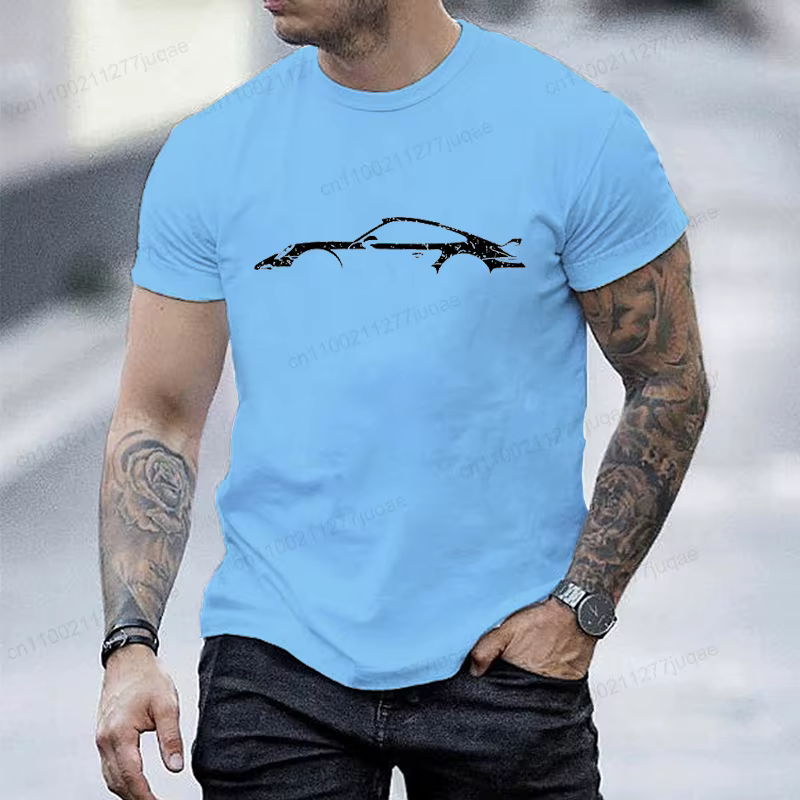 T-shirt de style minimaliste pour hommes et femmes, t-shirts à manches courtes à col rond, T-shirts