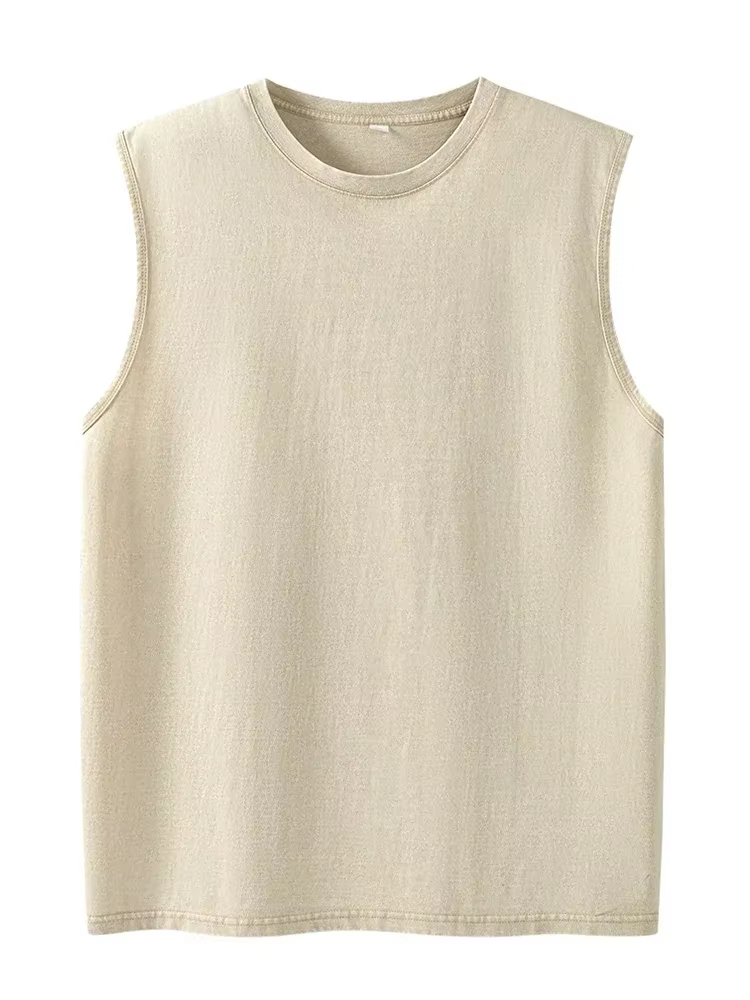 2025 été nouveau coton hommes lavé coton débardeurs Muscle Gym sans manches entraînement t-shirts co