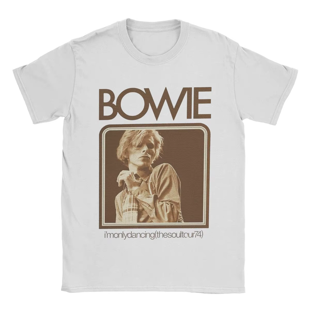 David Bowie chanteur graphique hommes T-shirt haute qualité coton à manches courtes col rond hauts f