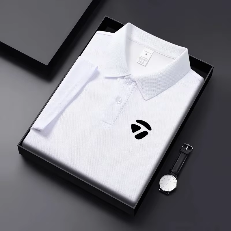 T-shirt décontracté à manches courtes et col revers pour homme, idéal printemps-été, style sport gol