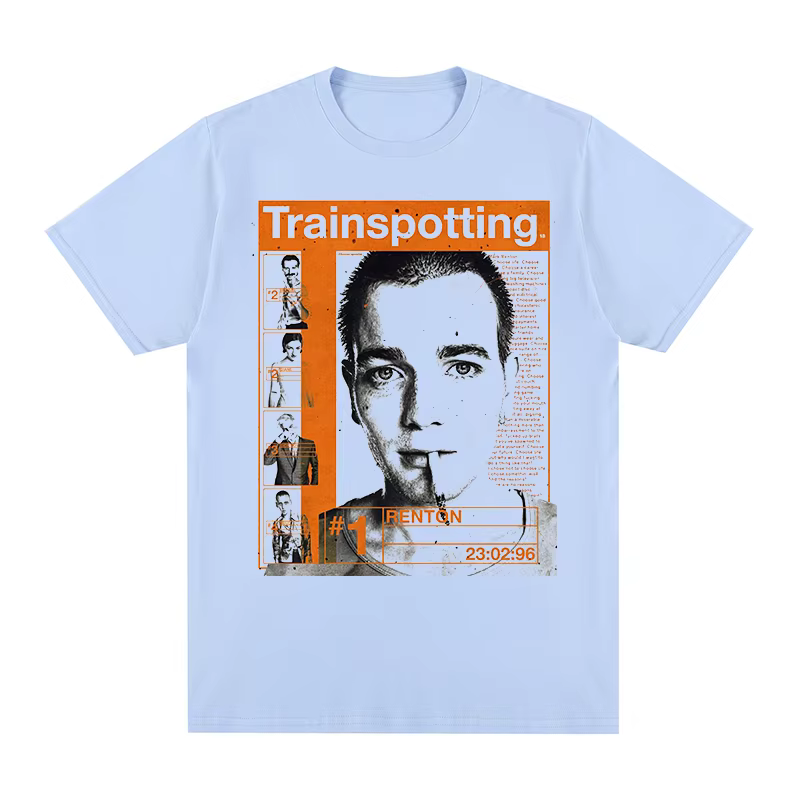 Trainspotting t-shirt Vintage nouveau Portrait rétro Design classique britannique populaire coton ho