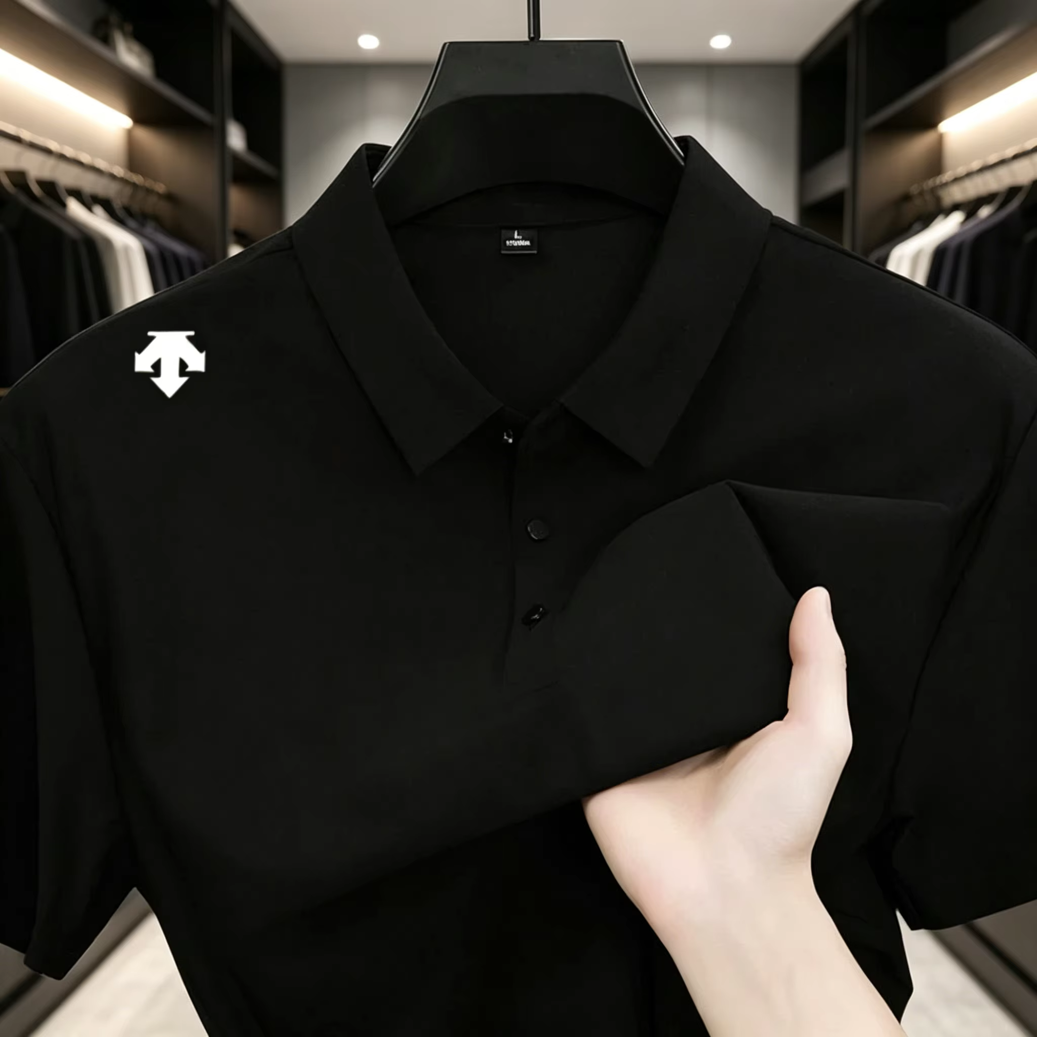 Polo brodé pour homme 2026 – Haut de sport tendance, confortable et respirant pour l'été – T-shirt d