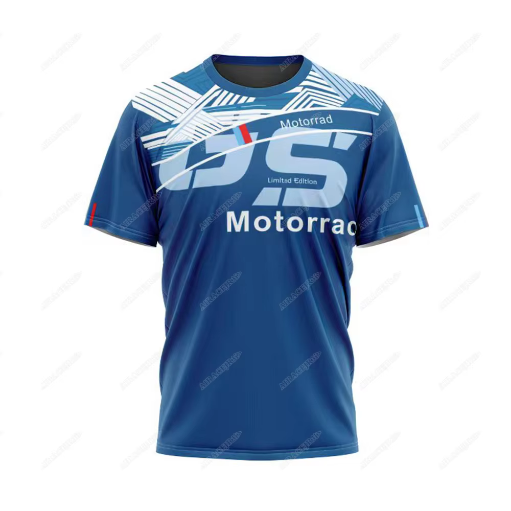 T-Shirt de moto pour hommes, pour BMW R1200 R1250 GS ADVENTURE, maillot bleu de l'équipe de sport au