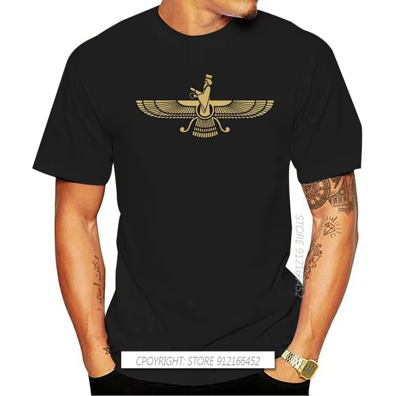 T-Shirt homme 100% coton, humoristique, humoristique, avec symbole de Farvahar, de la perse, de Iran