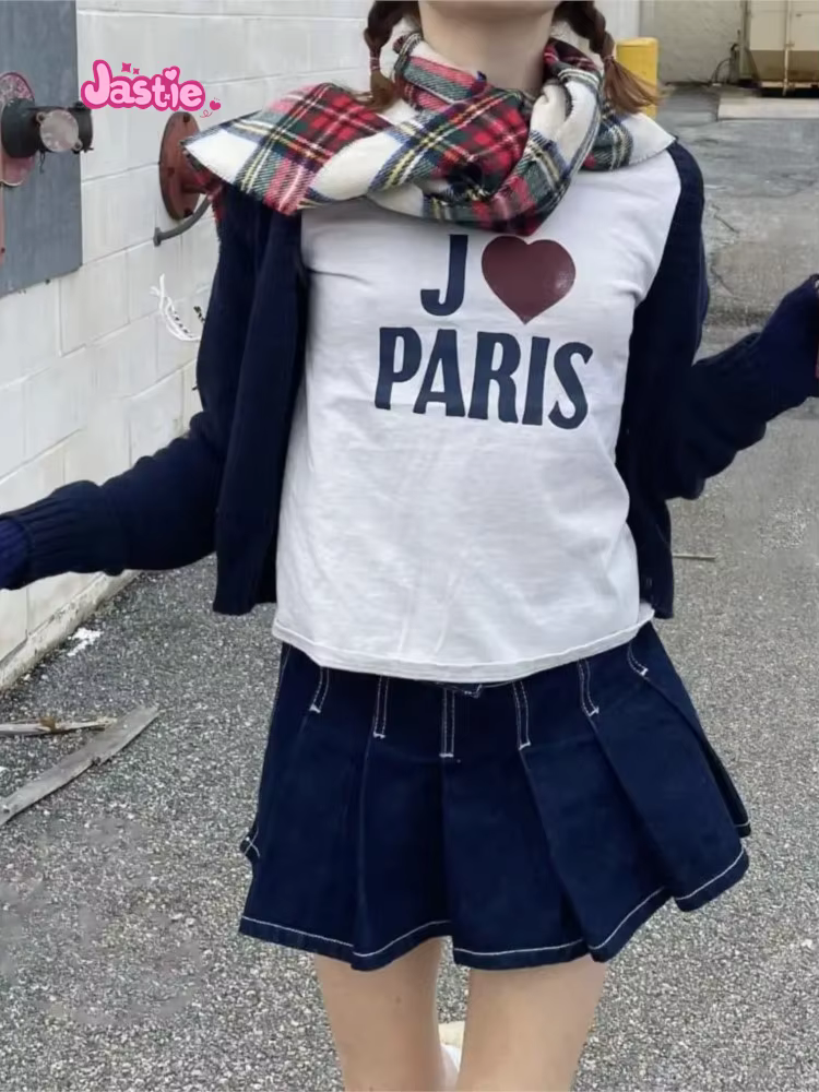 T-shirt Manches Courtes Col Rond en Coton Doux pour Femme, Streetwear Décontracté Vintage Y2k, Été 2