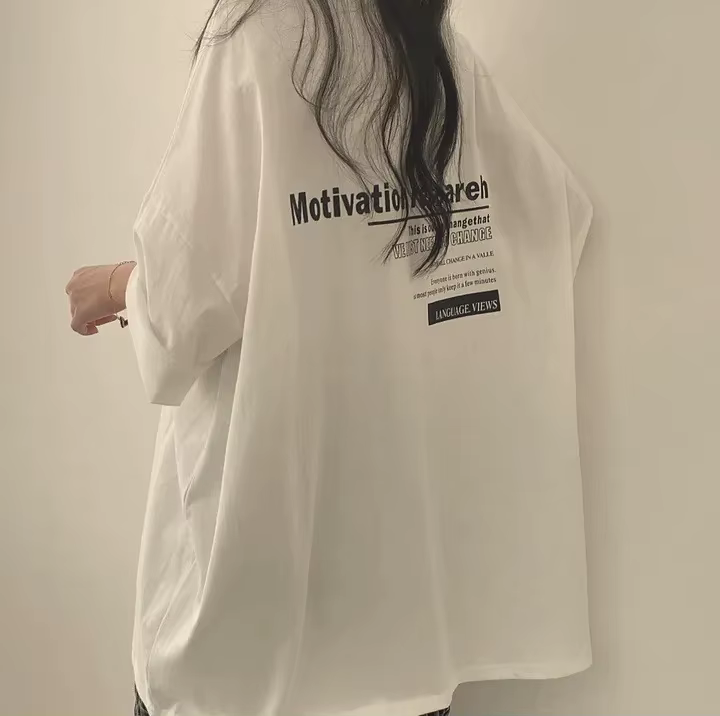 Économie surdimensionnés à demi-manches pour femmes, T-shirt en coton ajusté, Économie Hip Hop, Vête