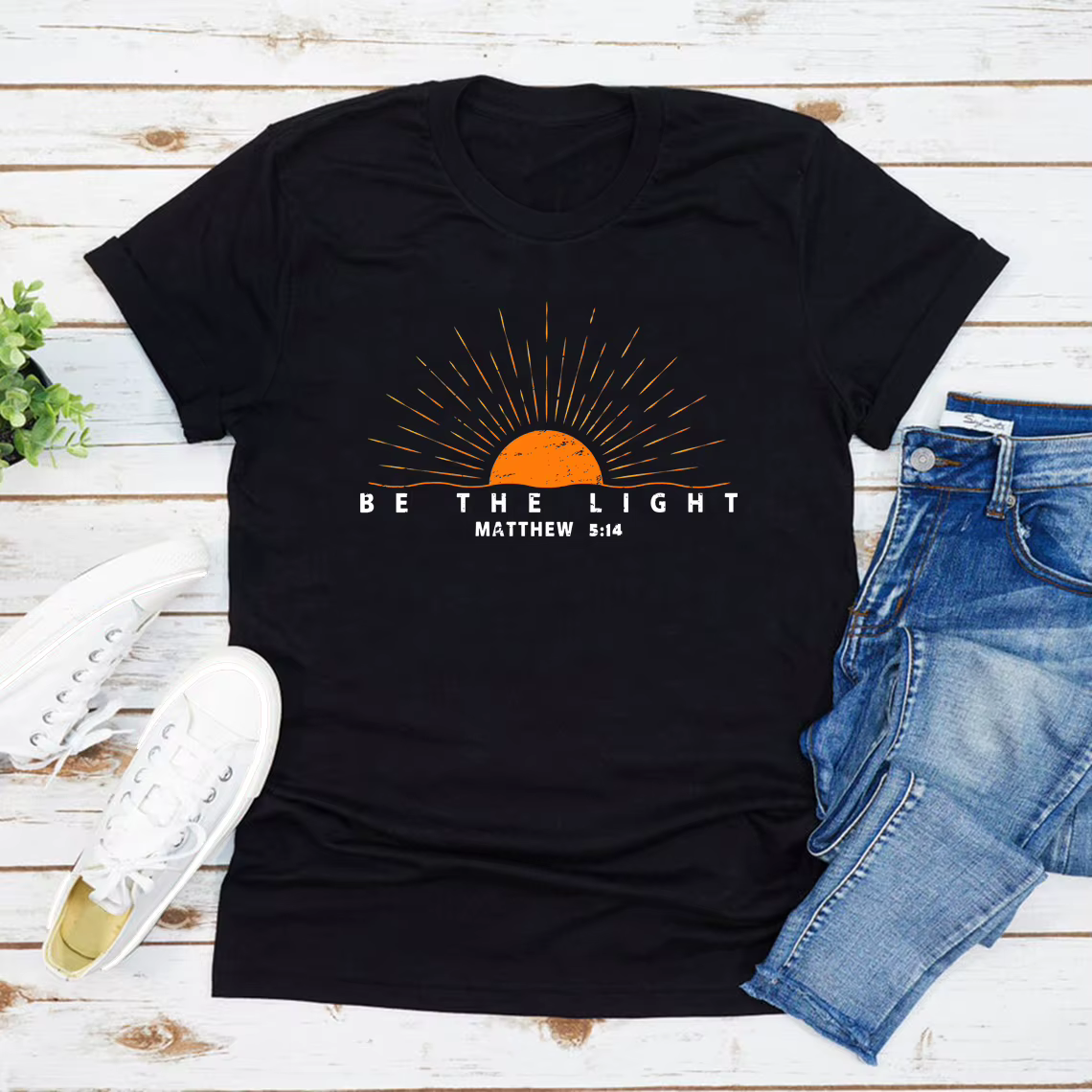 T-shirt Be The Light Matthew 5:14, chemise inspirante, cadeau chrétien, t-shirts pour femmes, t-shir