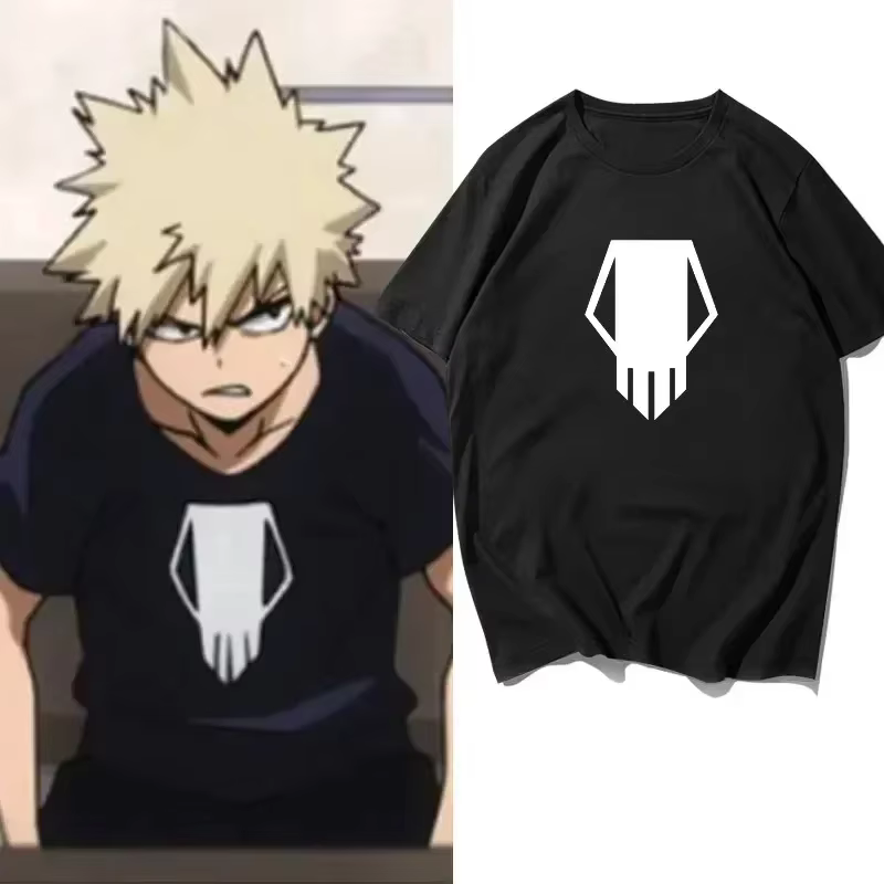 T-shirt imprimé My Hero Academia Bakugo Katsuki pour femmes, vêtements esthétiques décontractés de h