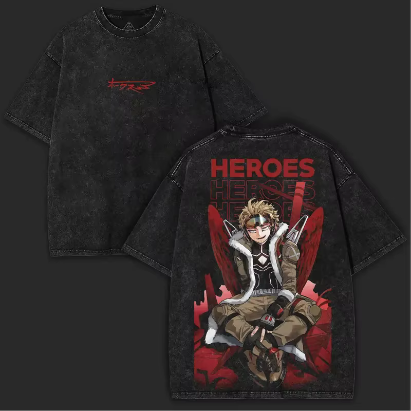 Anime chaud mon héros académique faucons imprimer T-shirt hommes femmes à manches courtes vêtements 