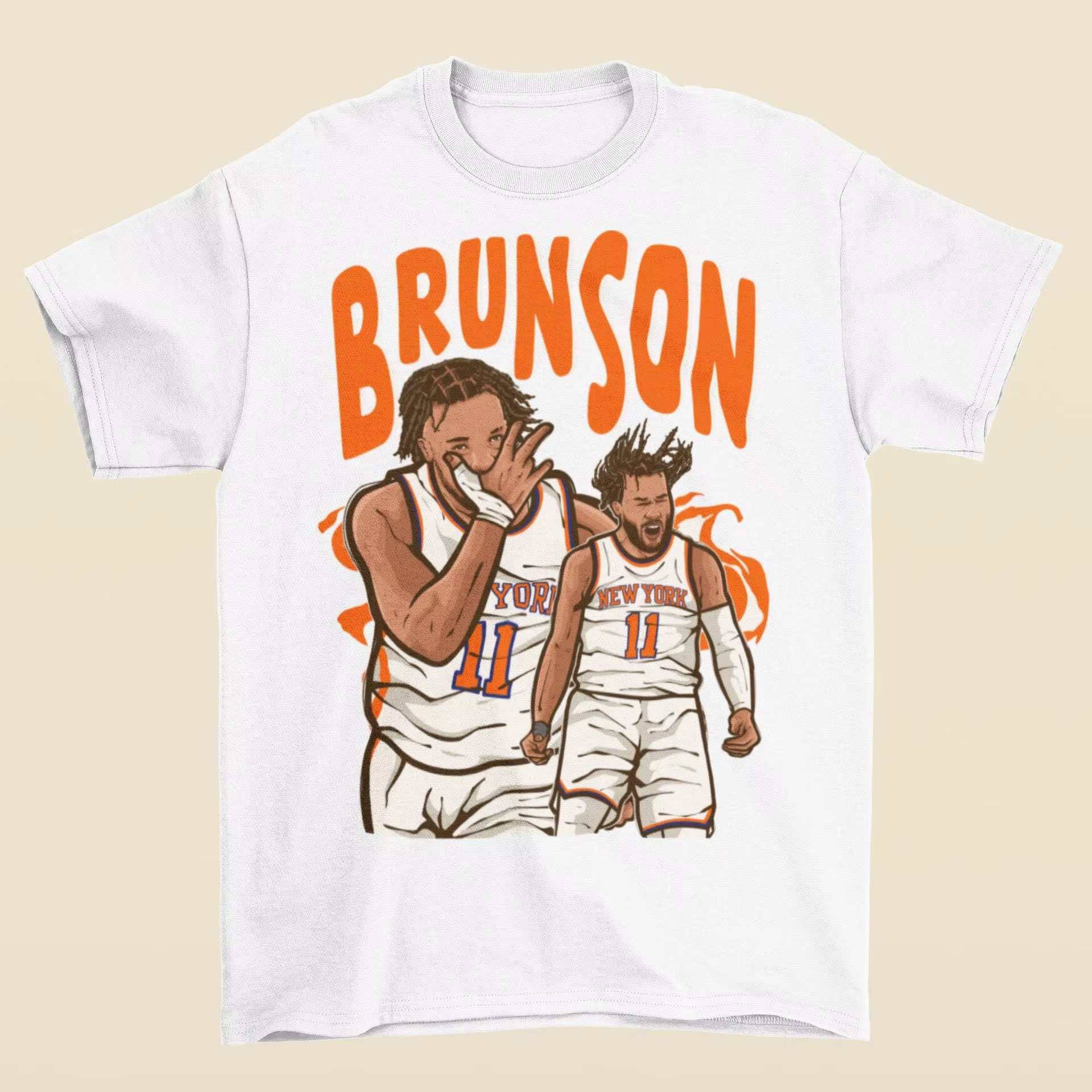 T-shirt Jalen Brunson 100 % coton, collection été 2026, nouveau maillot de basket Knicks de haute qu