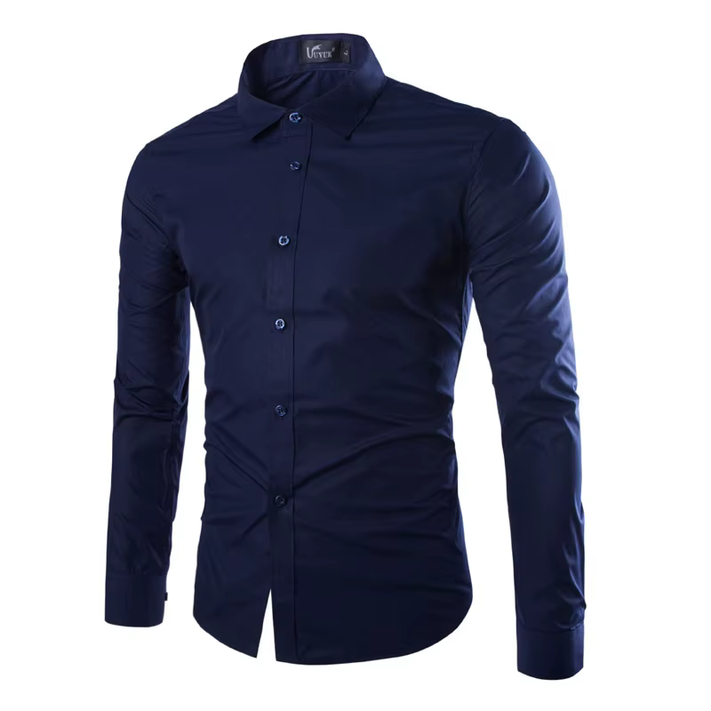14 couleurs couleur unie hommes à la mode couleur bonbon chemise hommes décontracté à manches longue