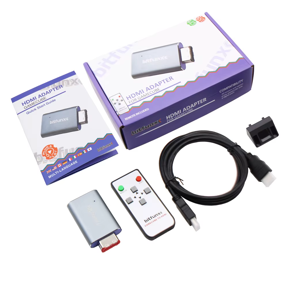 Bitfunx GC Vidéo HDMI ™   Adaptateur numérique AV vers HDMI ™   GC2HD pour console de jeu Nintendo G