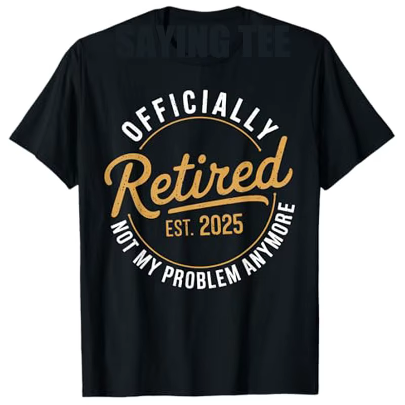 T-shirt vintage humoristique, 2025 pas mon problème, humoristique, lettres imprimées, cadeau de gran