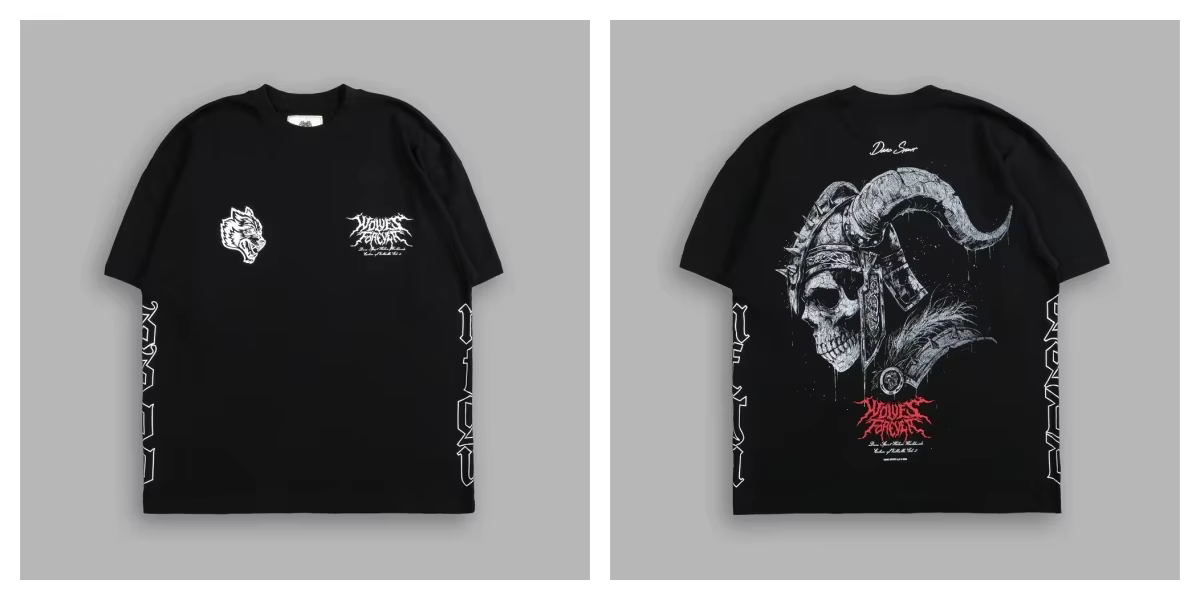 DARC EINHERJAR - T-shirt surdimensionné noir pour hommes, style gothique Y2k, à manches courtes, Har