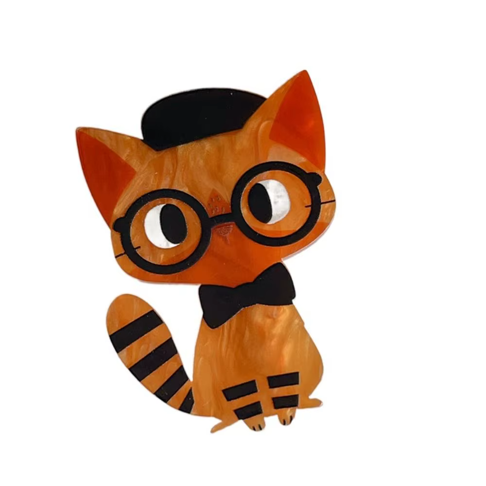 Épingle à cheveux en acrylique pour enfants, Animal doux, chat, pince à frange, accessoires pour che