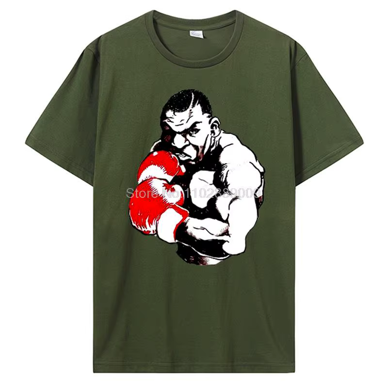 T-shirt de boxe rétro en coton pour hommes, chemise d'été, Mike Tyson, drôle, cadeau, vêtements, nou
