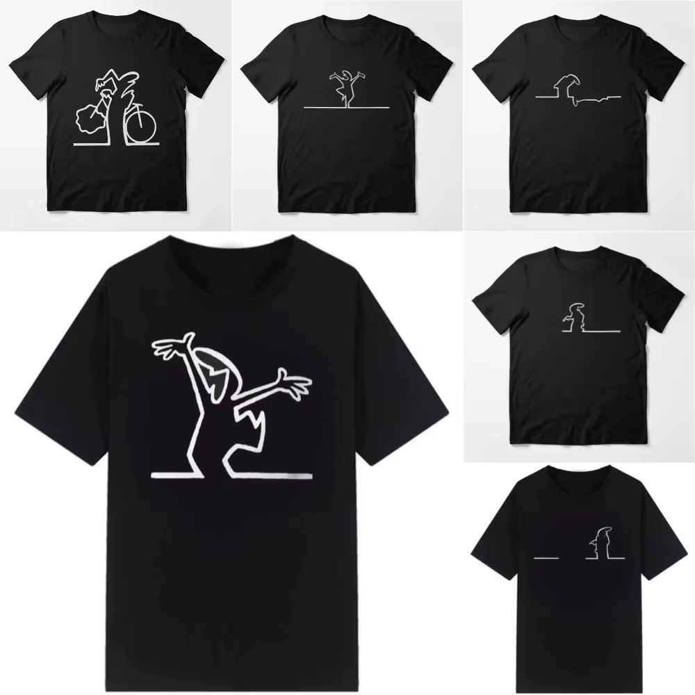 Créatif La Linea la ligne Osvaldo Cavandoli TV T-Shirt hommes mode heureuse femmes t-shirts Streetwe