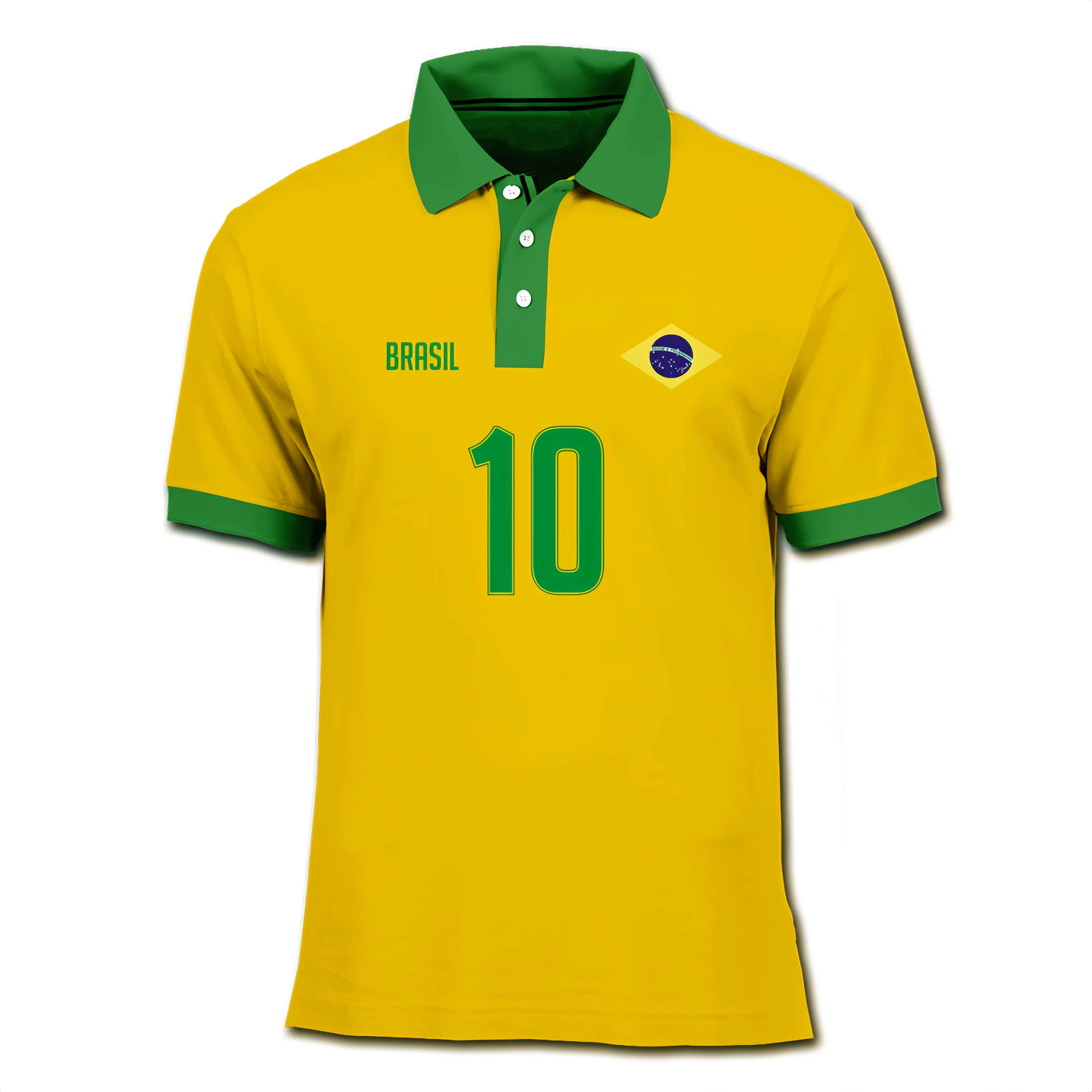 Polo pour homme, été, style brésilien classique, imprimé, respirant, séchage rapide, sport de plein 