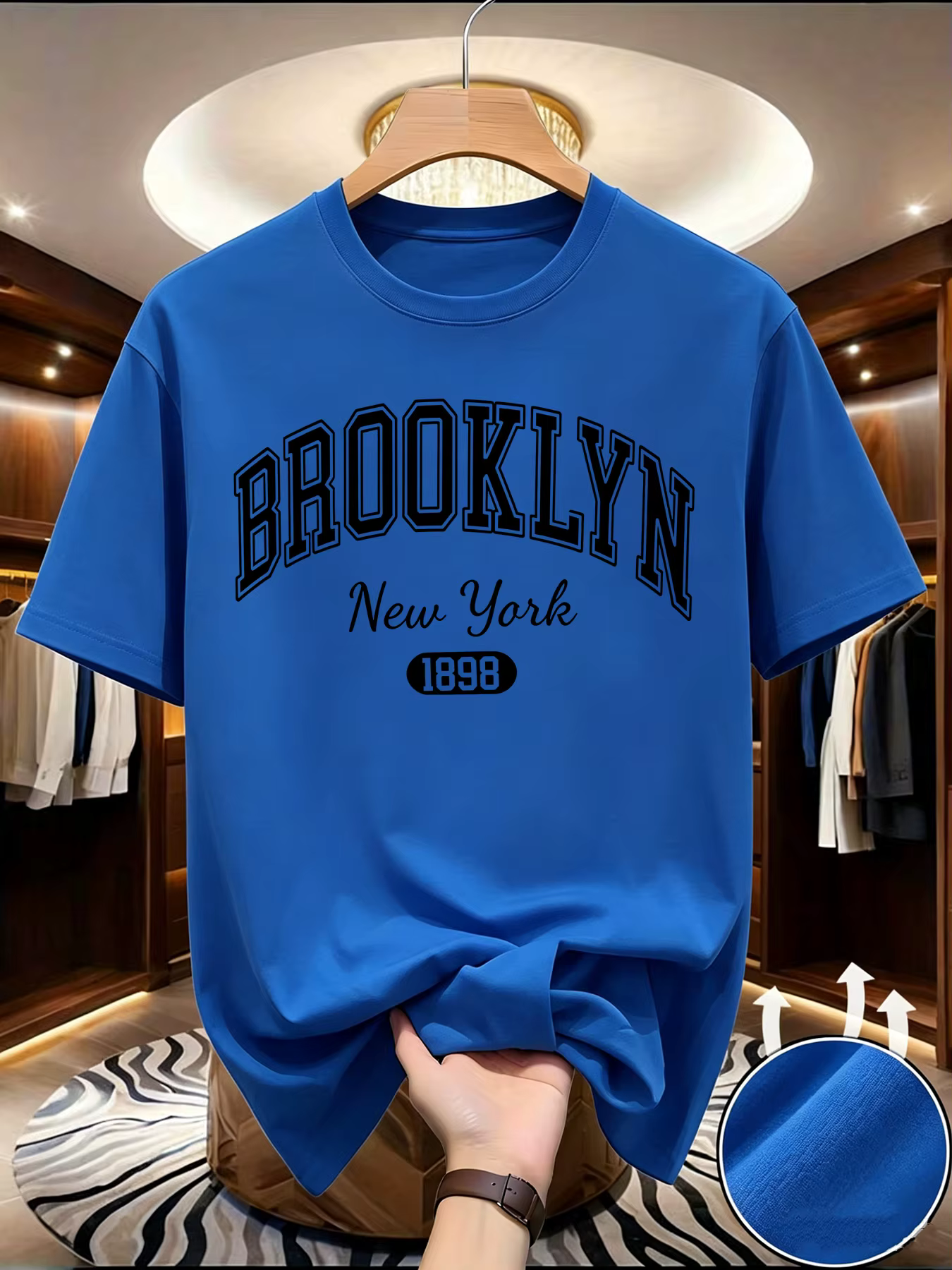 T-shirt Brooklyn New York 1898 pour hommes et femmes, style universitaire vintage, t-shirts graphiqu