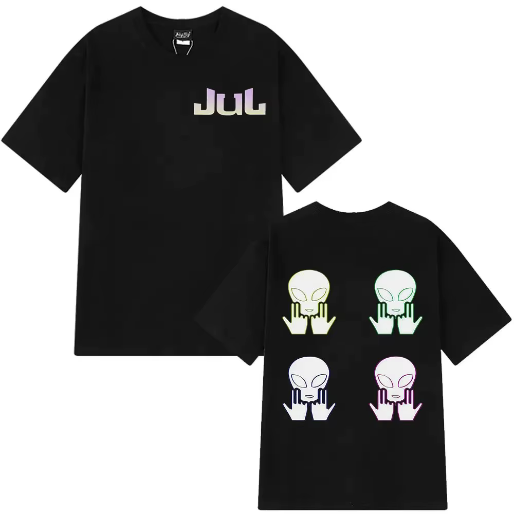 T-shirt graphique vintage Jul Rapper, T-shirt unisexe tendance Hip Hop, haut esthétique en coton à m