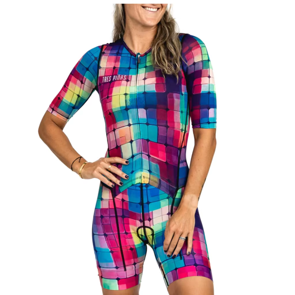 Ensemble de vêtements de cyclisme TriDuvet à manches courtes pour femmes, combinaison une pièce trem