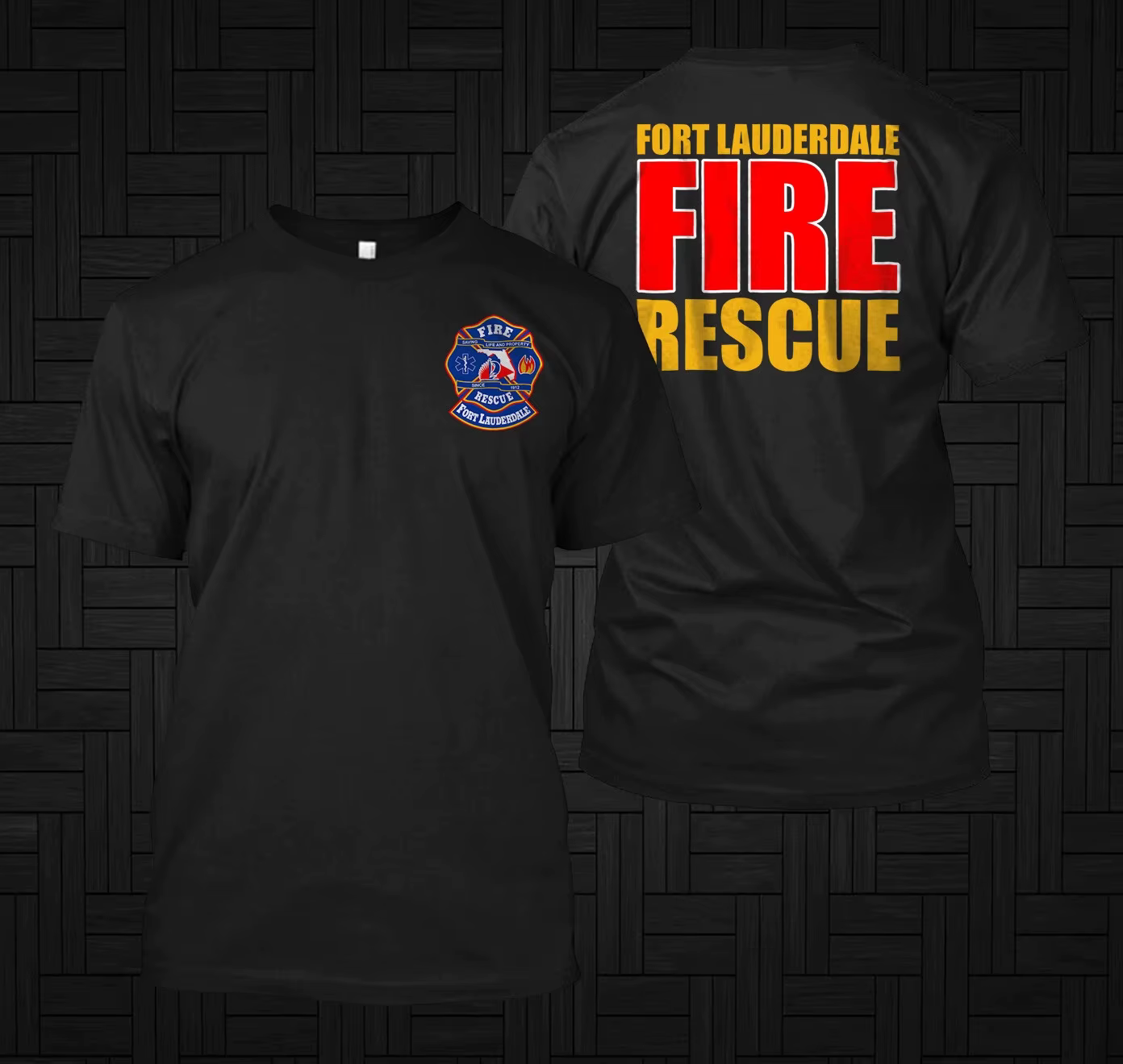 Nouveau T-shirt personnalisé pour hommes avec motif de pompier de FORT LAUDERDALE, imprimé sur le do